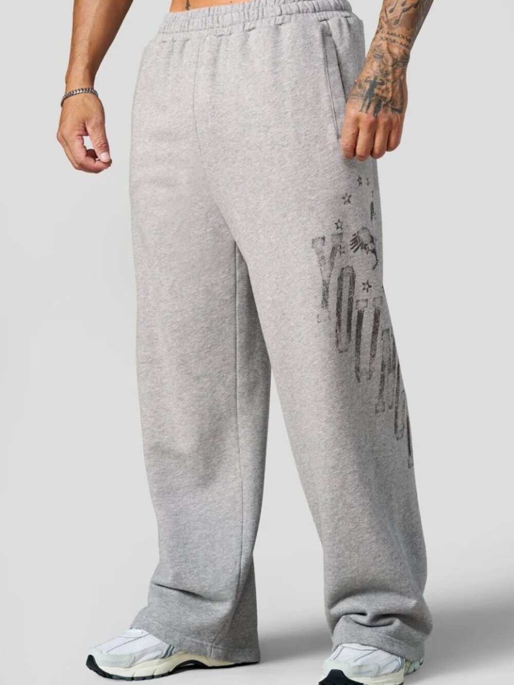 YoungLA 2175 - Golden Era Sweats (Heather Grey/Large)